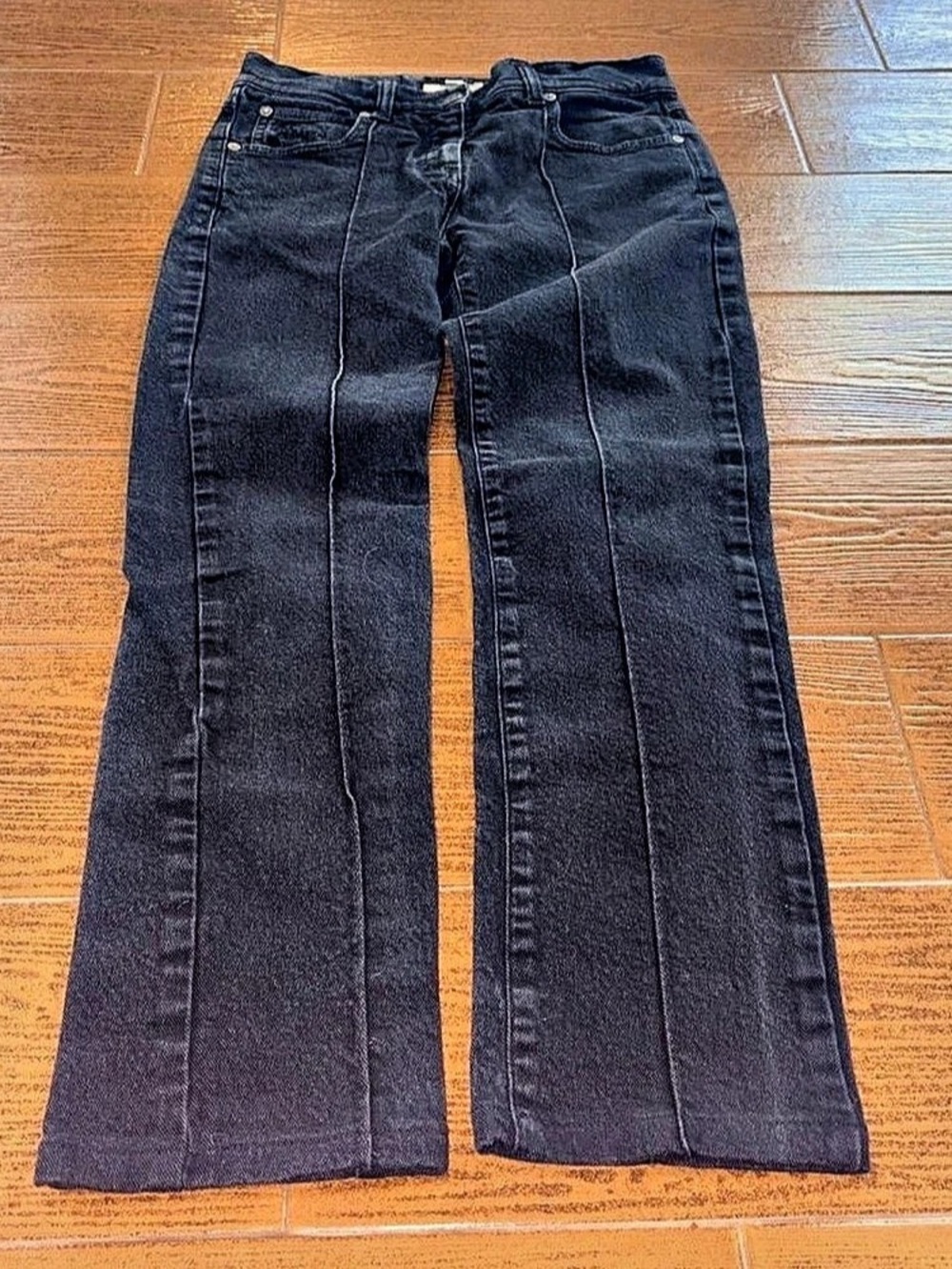 Burberry Wide Leg Jeans Black Waist UK 6 / USA 4